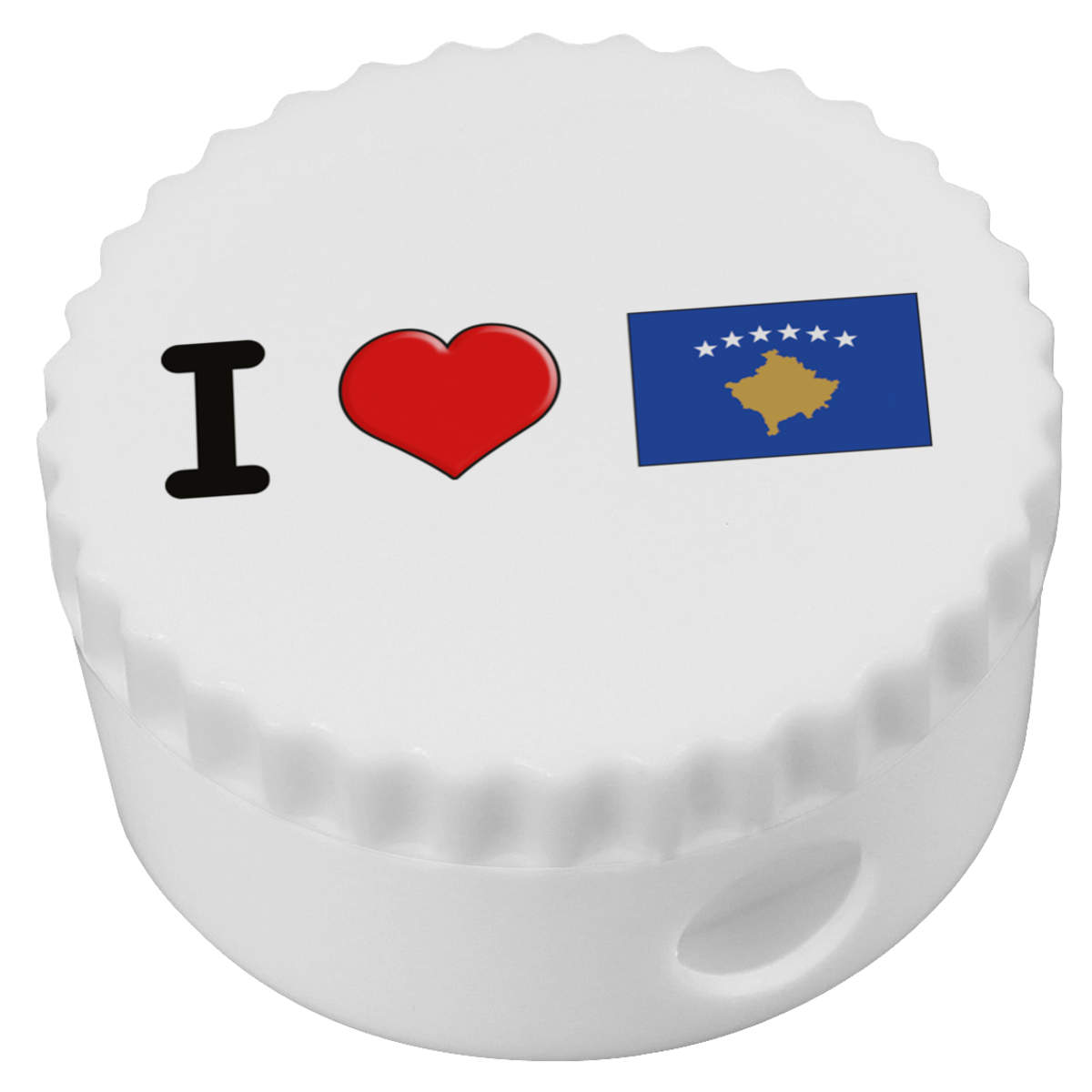'I Love Kosovo' Compact Pencil Sharpener (PS00032220)