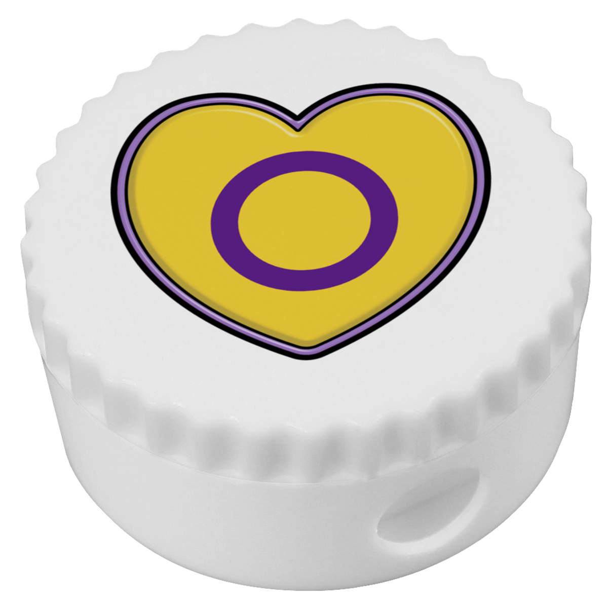 'Intersex Pride Flag Heart' Compact Pencil Sharpener (PS00034080)