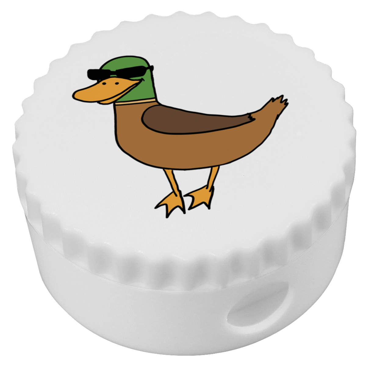 'Duck Wearing Sunglasses' Compact Pencil Sharpener (PS00041246)