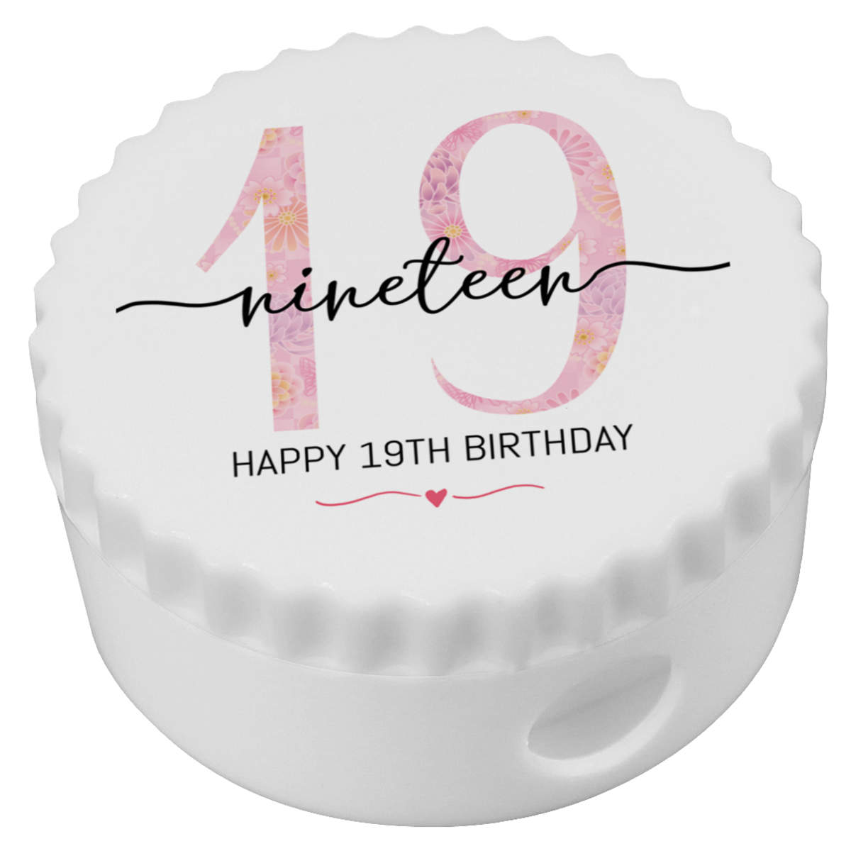 'Happy 19th Birthday' Compact Pencil Sharpener (PS00041747)