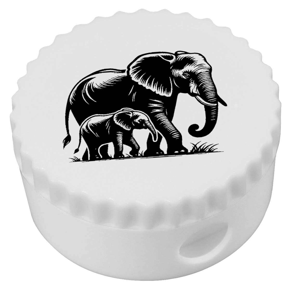 'Mother & Baby Elephant' Compact Pencil Sharpener (PS00042835)