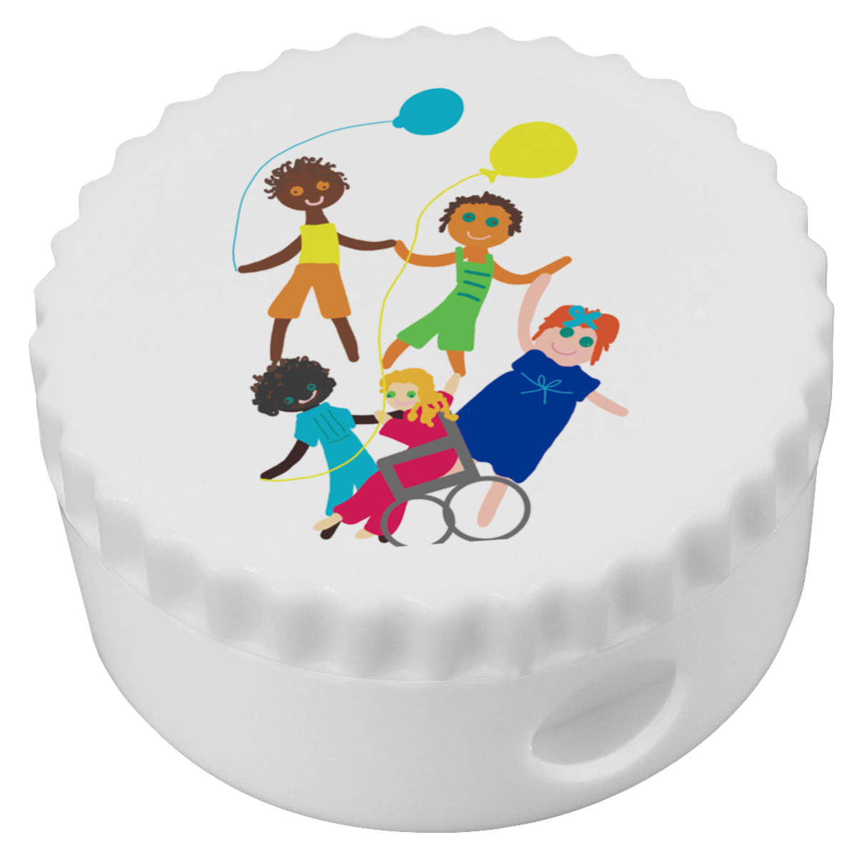 'Children Having Fun Together ' Compact Pencil Sharpener (PS00044222)