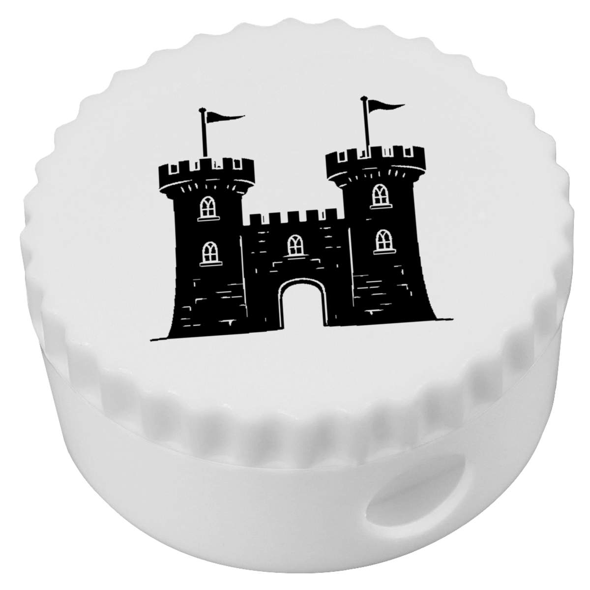 'Castle with Flags' Compact Pencil Sharpener (PS00046462)