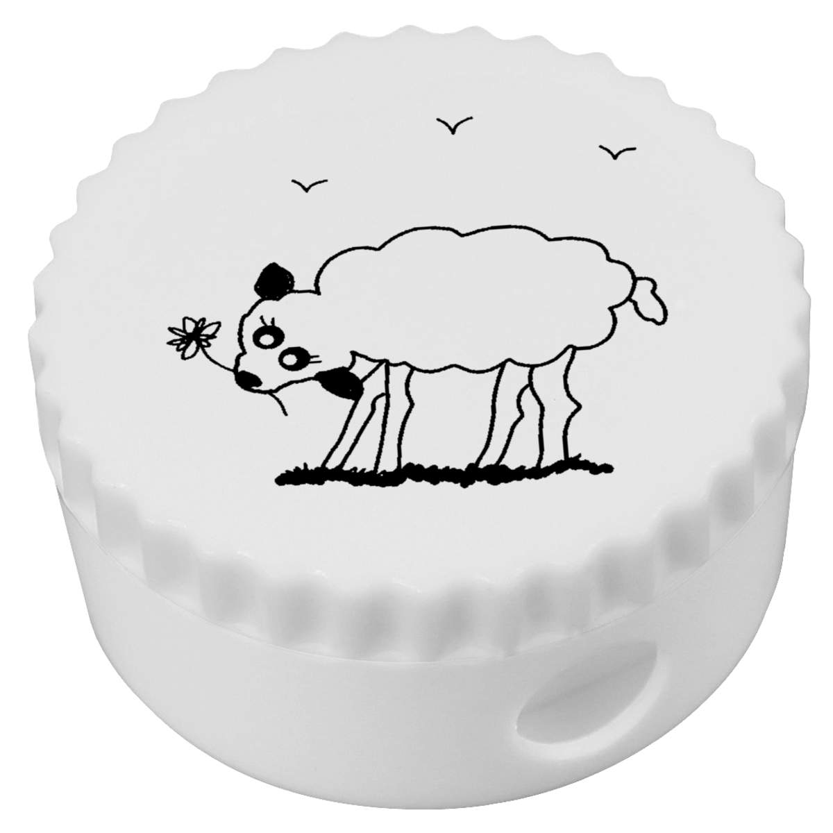 'Lamb Eating A Flower ' Compact Pencil Sharpener (PS00046848)