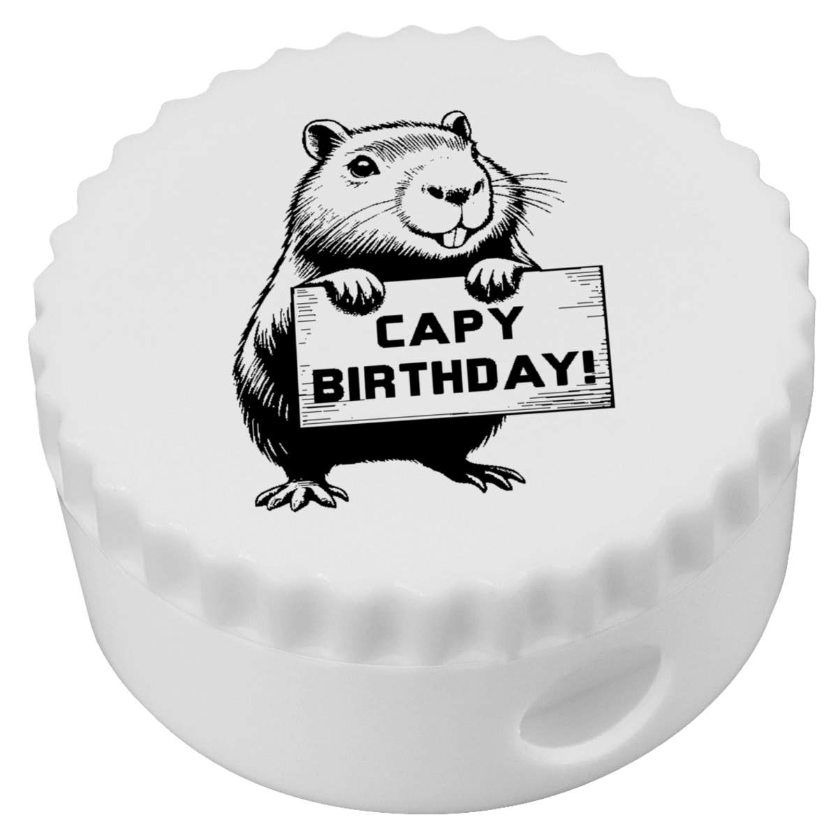 'Birthday Capybara' Compact Pencil Sharpener (PS00046992)