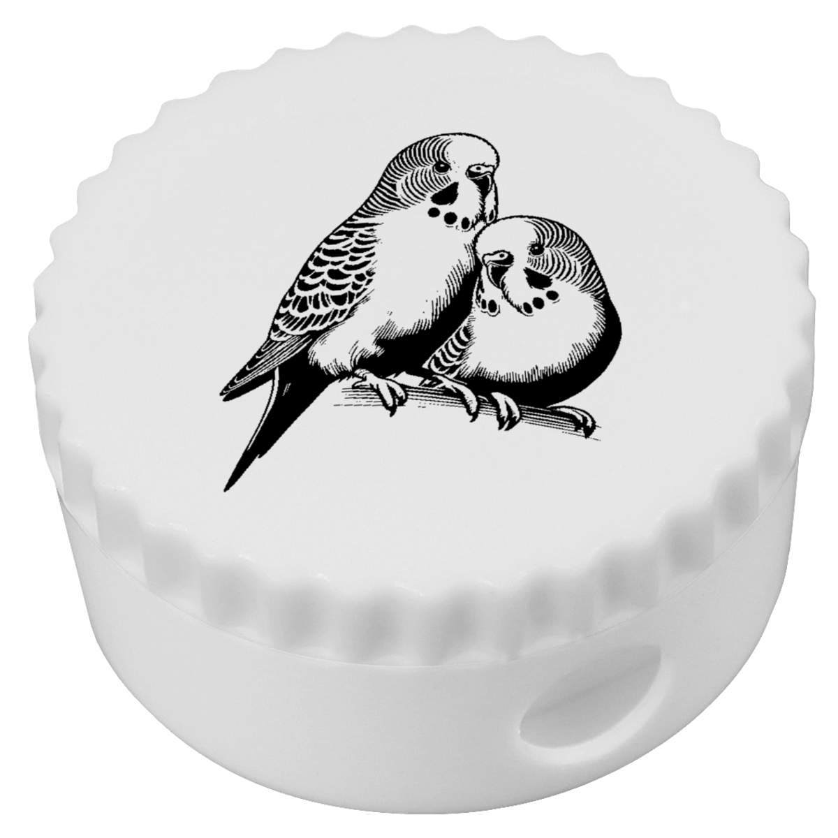 'Budgerigar Friends' Compact Pencil Sharpener (PS00047485)