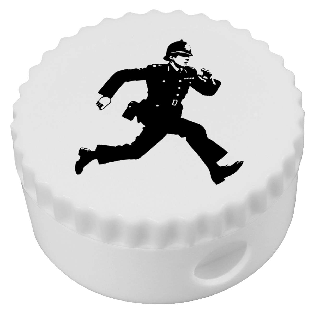 'Policeman Running' Compact Pencil Sharpener (PS00050914)