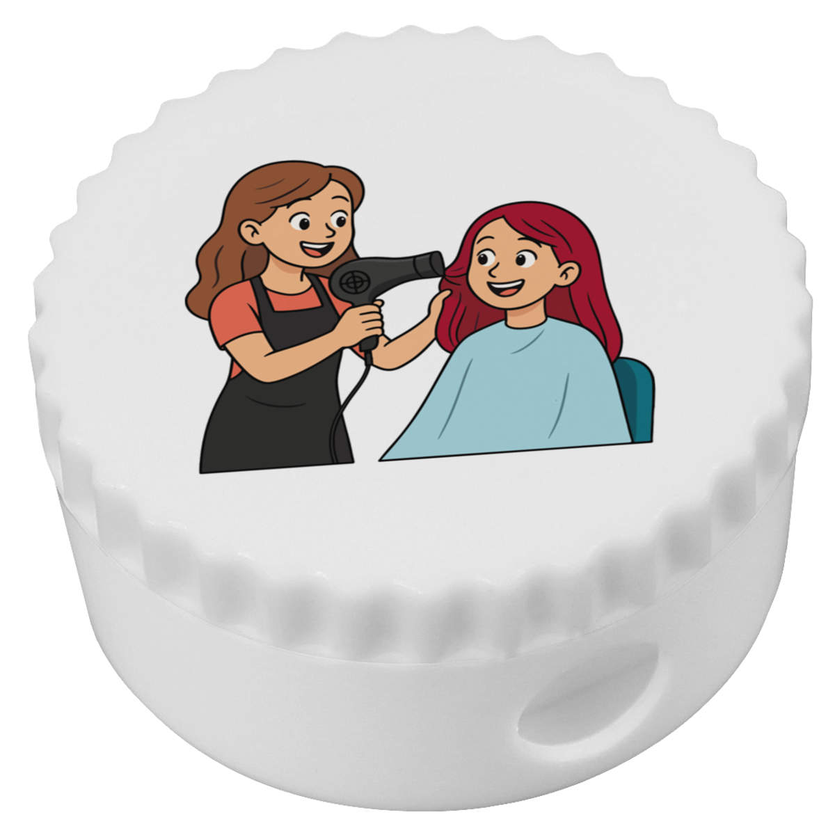 'Hair Stylist & Client' Compact Pencil Sharpener (PS00050963)