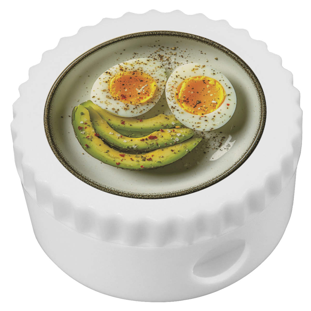 'Boiled Egg with Avocado' Compact Pencil Sharpener (PS00051262)