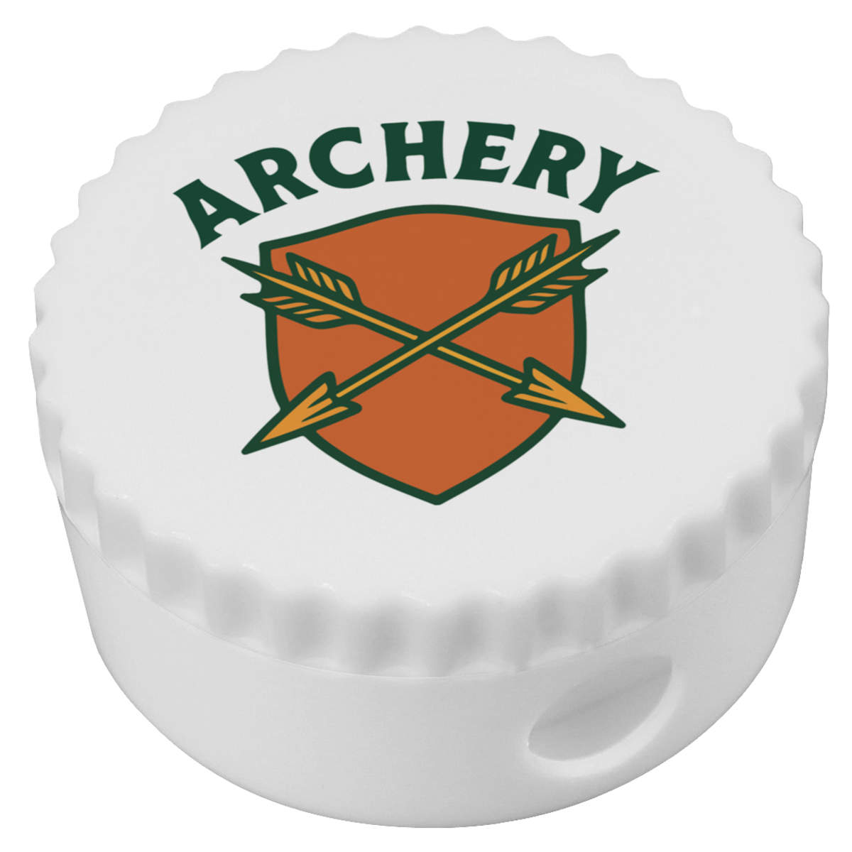 'Archery Crossed Arrows And Shield Symbol' Compact Pencil Sharpener (PS00051281)
