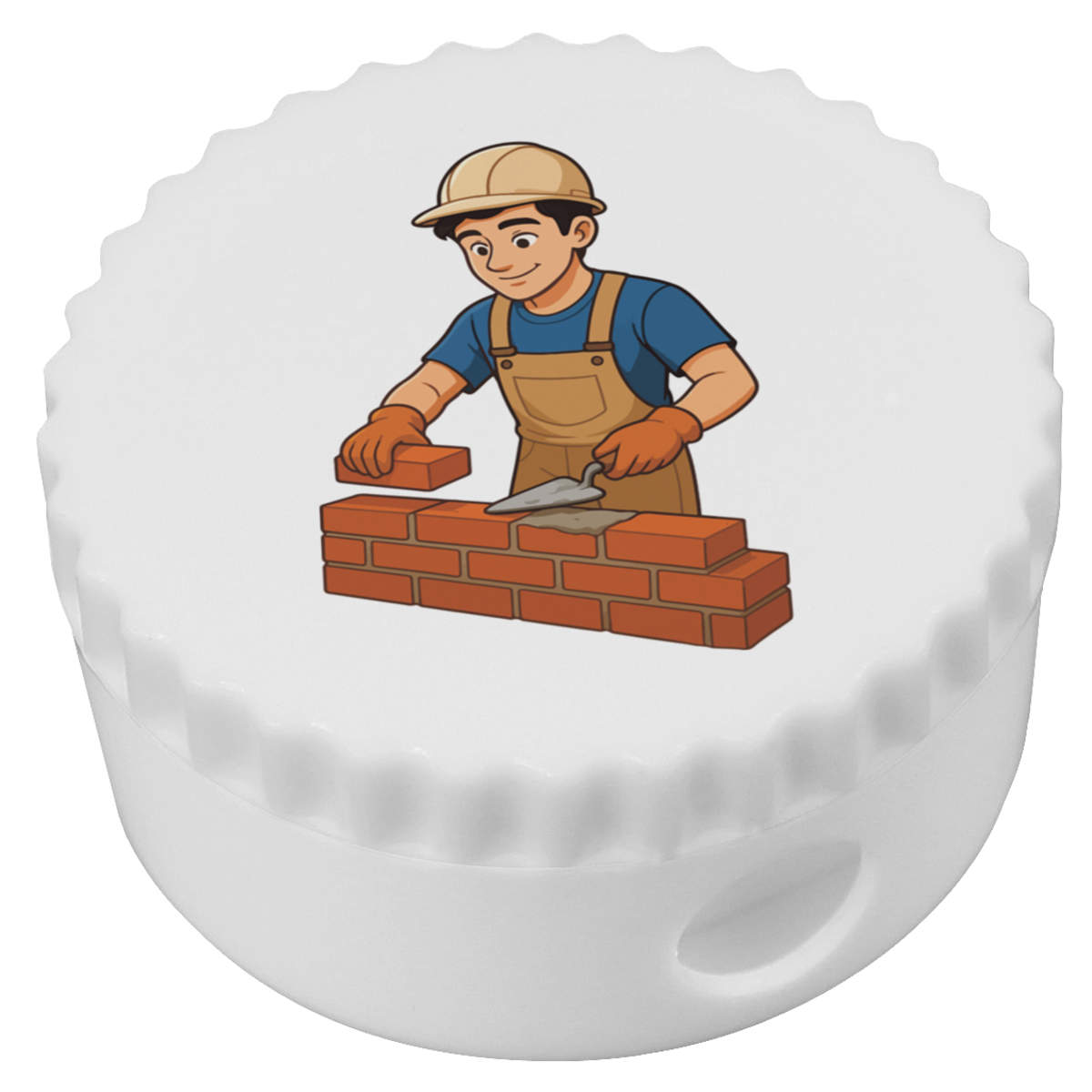 'Bricklayer Working' Compact Pencil Sharpener (PS00051414)