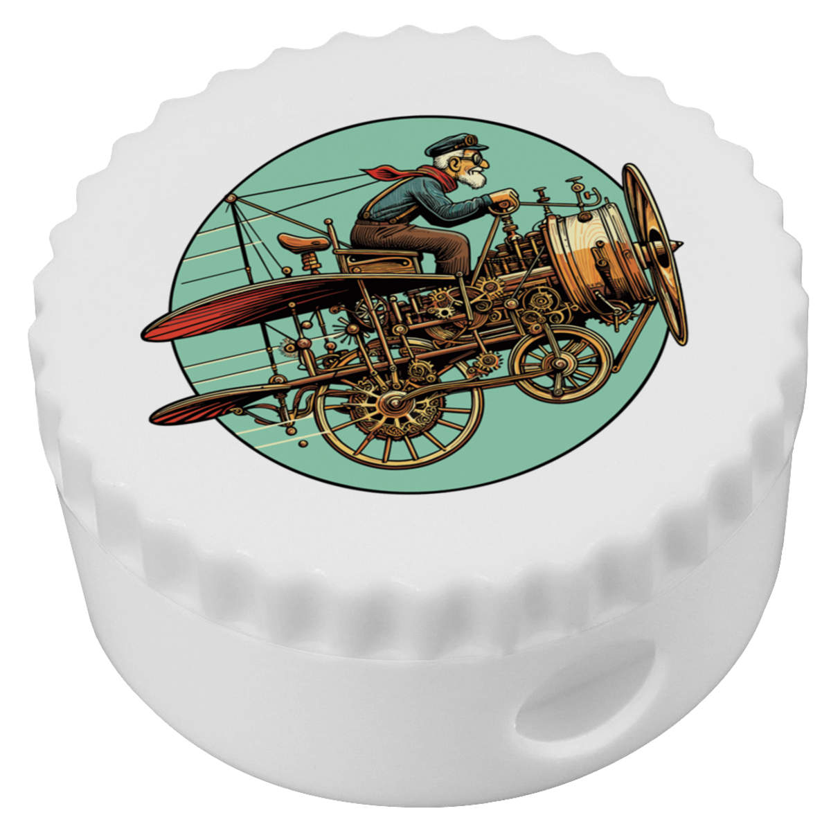'Steampunk Flying Machine' Compact Pencil Sharpener (PS00054583)