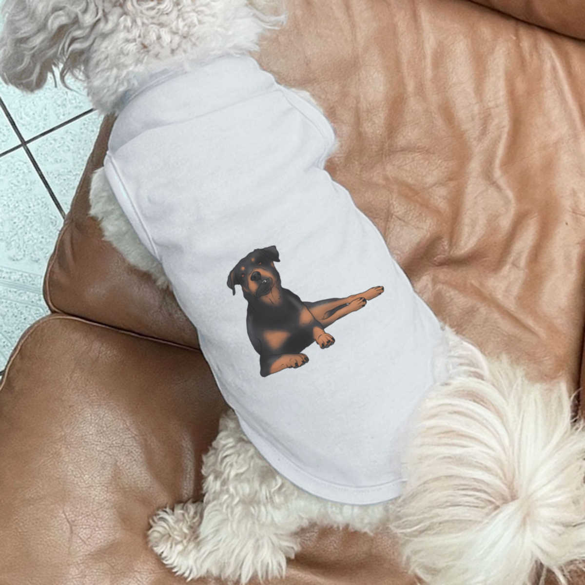 'Goofy Rottweiler' Pet Dog / Cat T-Shirt (PT043190) - Picture 23 of 25