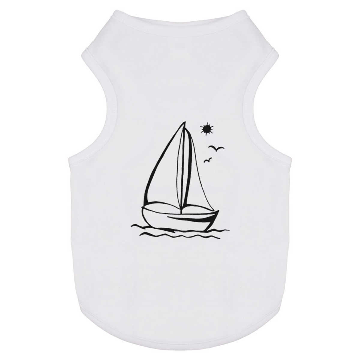 'Sail Boat' Pet Dog / Cat T-Shirt (PT004524)