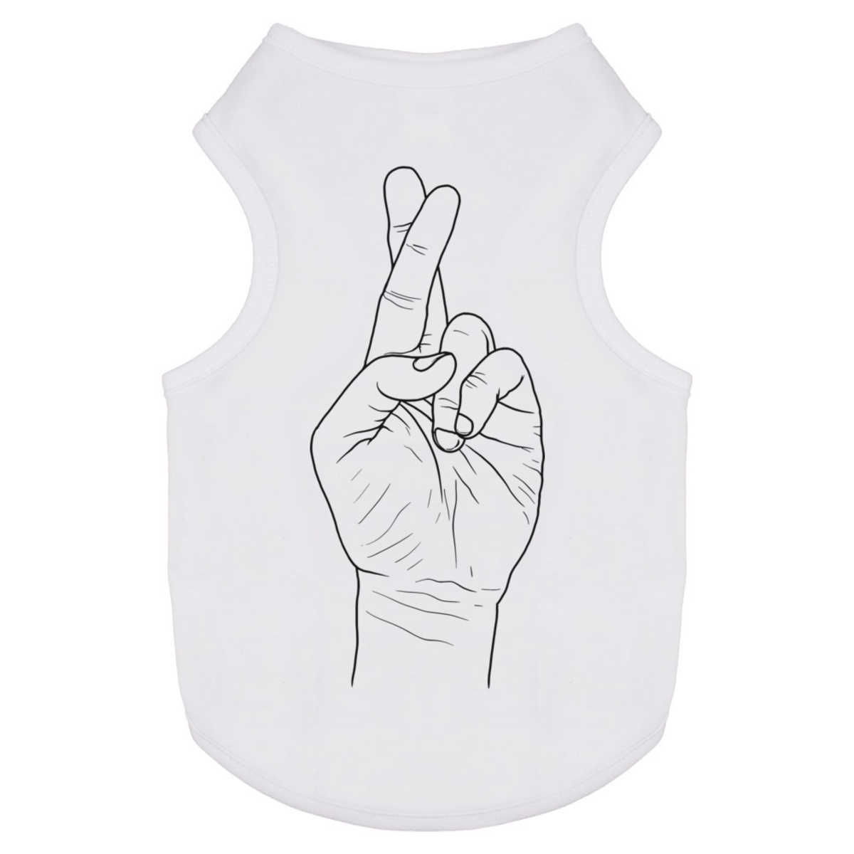 'Fingers Crossed' Pet Dog / Cat T-Shirt (PT035365)