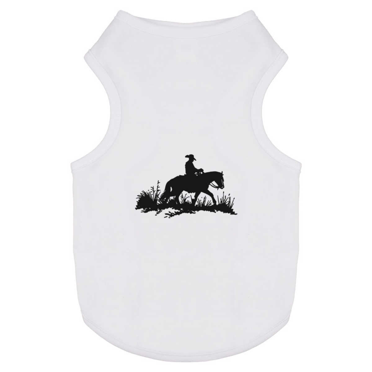 'Cowboy On Horse' Pet Dog / Cat T-Shirt (PT036714)