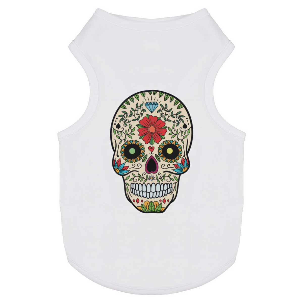'Coloured Skull' Pet Dog / Cat T-Shirt (PT050246)