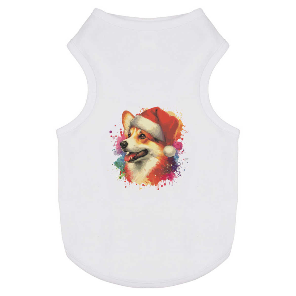 'Welsh Corgi Wearing Santa Hat' Pet Dog / Cat T-Shirt (PT050848)