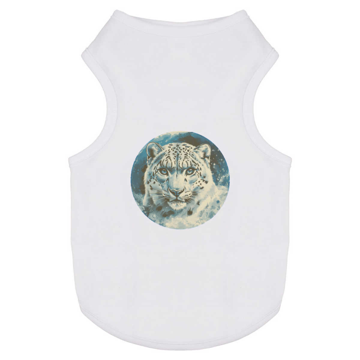 'Snow Leopard Portrait' Pet Dog / Cat T-Shirt (PT052330)