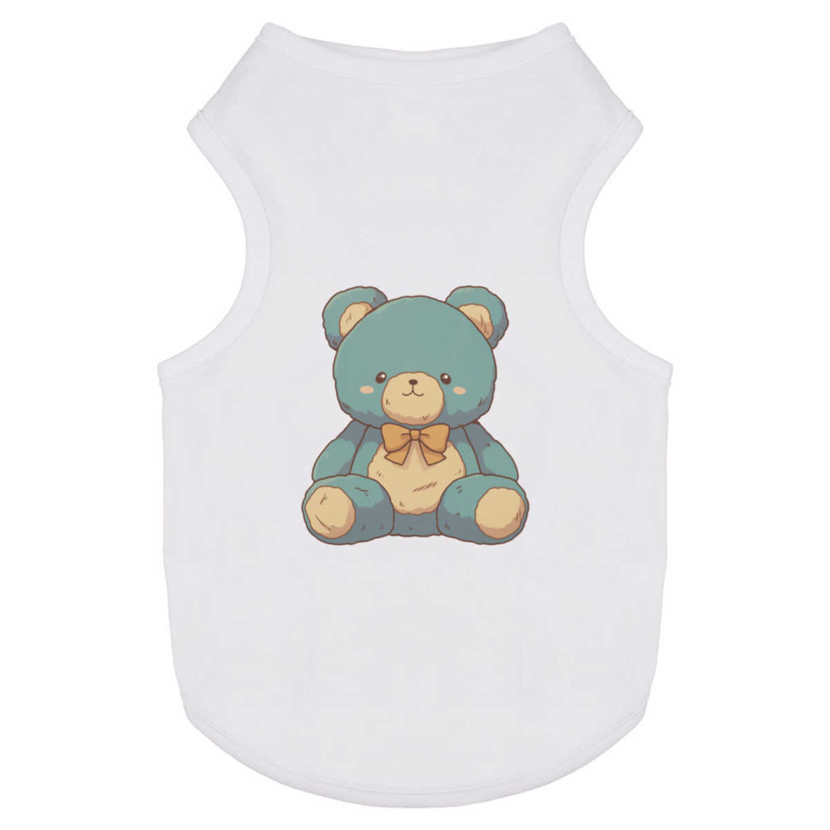 'Blue Teddy Bear Sitting' Pet Dog / Cat T-Shirt (PT053940)