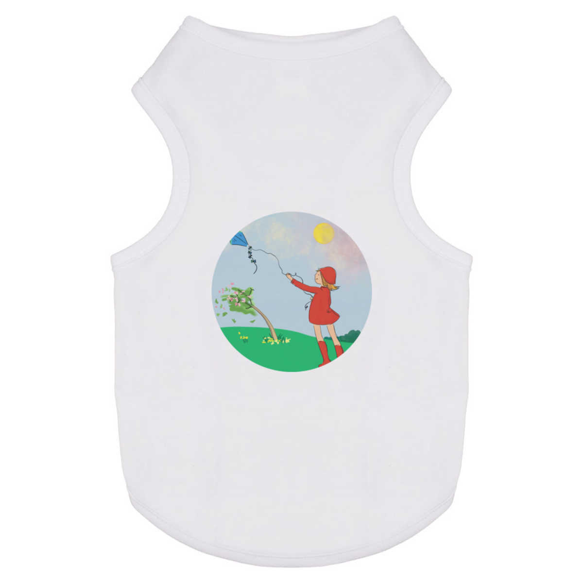 'Flying A Kite' Pet Dog / Cat T-Shirt (PT053957)