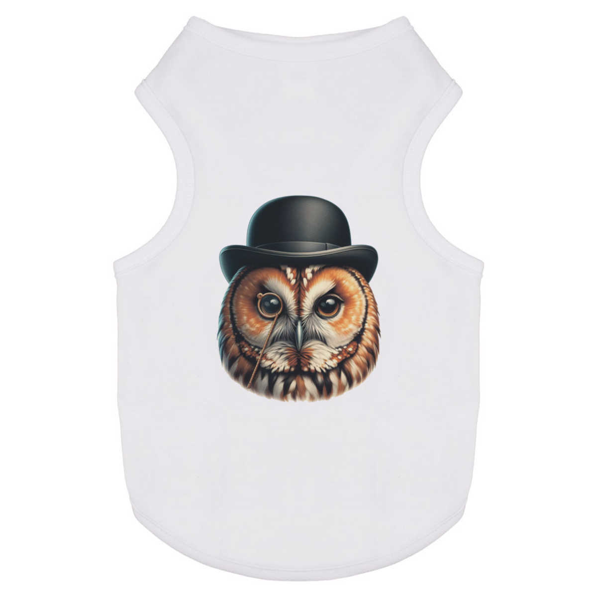 'Tawny Owl Wearing Bowler Hat' Pet Dog / Cat T-Shirt (PT056036)