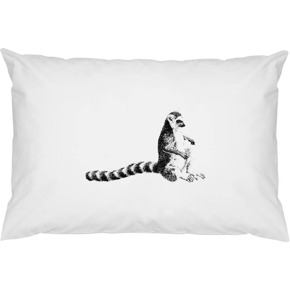 2 x 'Ring Tailed Lemur' Cotton Pillow Cases (PW00002257)
