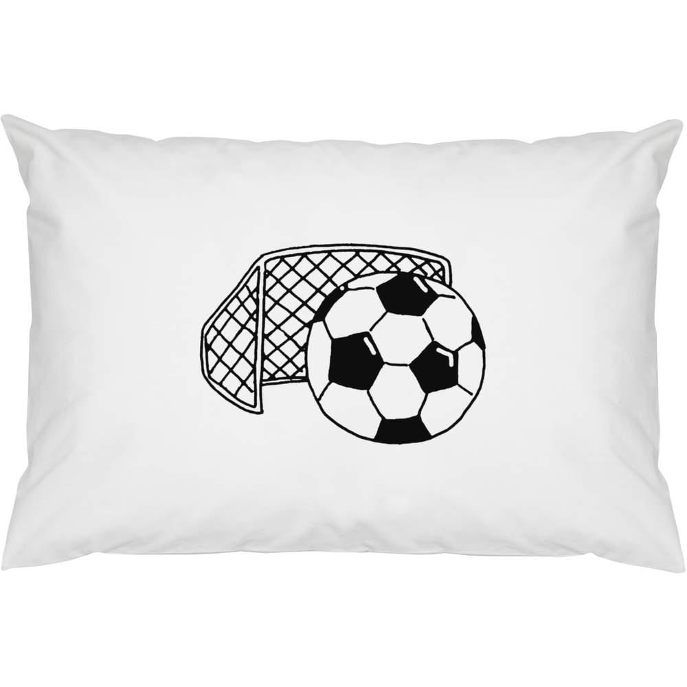 2 x 'Football & Net' Cotton Pillow Cases (PW00005872)