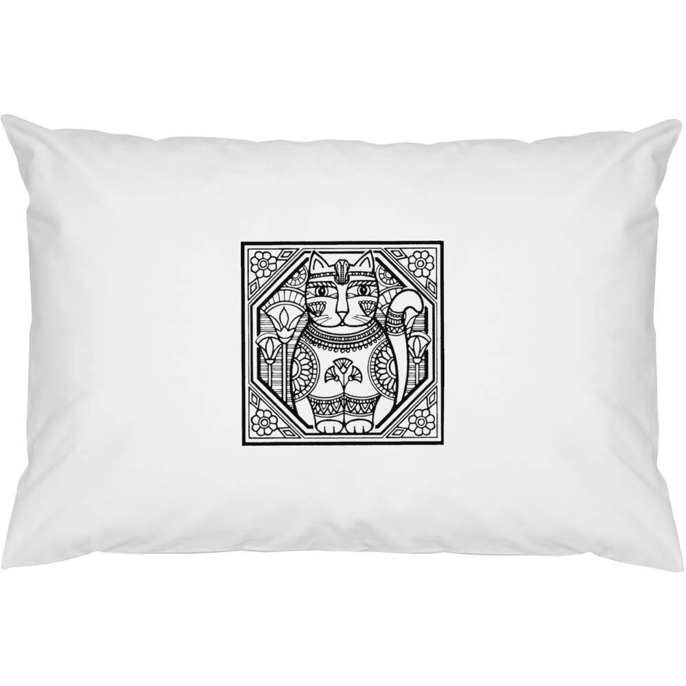 2 x 'Egyptian Cat' Cotton Pillow Cases (PW00007850)