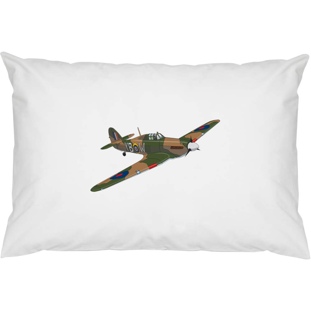 2 x 'Hurricane Plane' Cotton Pillow Cases - White 100% Cotton Pillow Covers / Bed Linen - 74cm x 50cm (PW00009177)