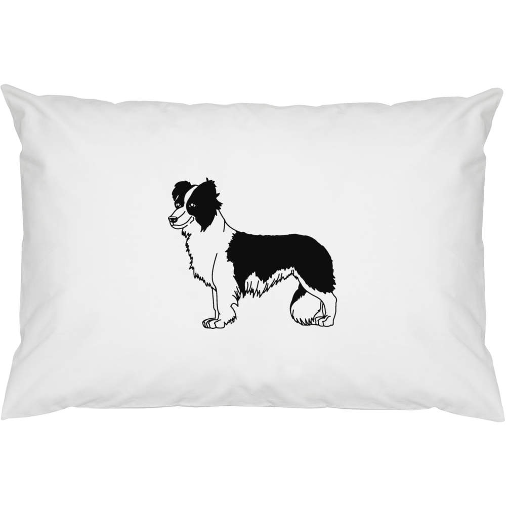 2 x 'Border Collie' Cotton Pillow Cases (PW00012679)