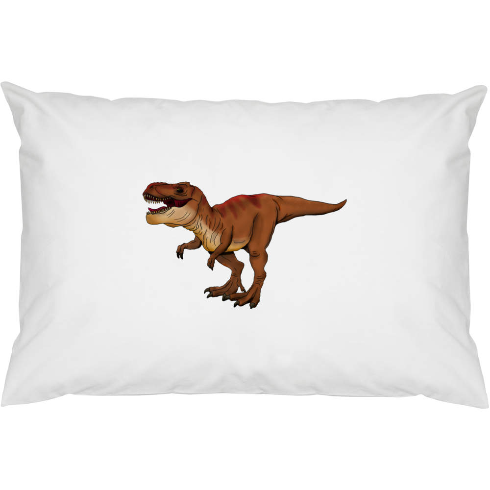 2 x 'Roaring T-Rex' Cotton Pillow Cases (PW00018095)