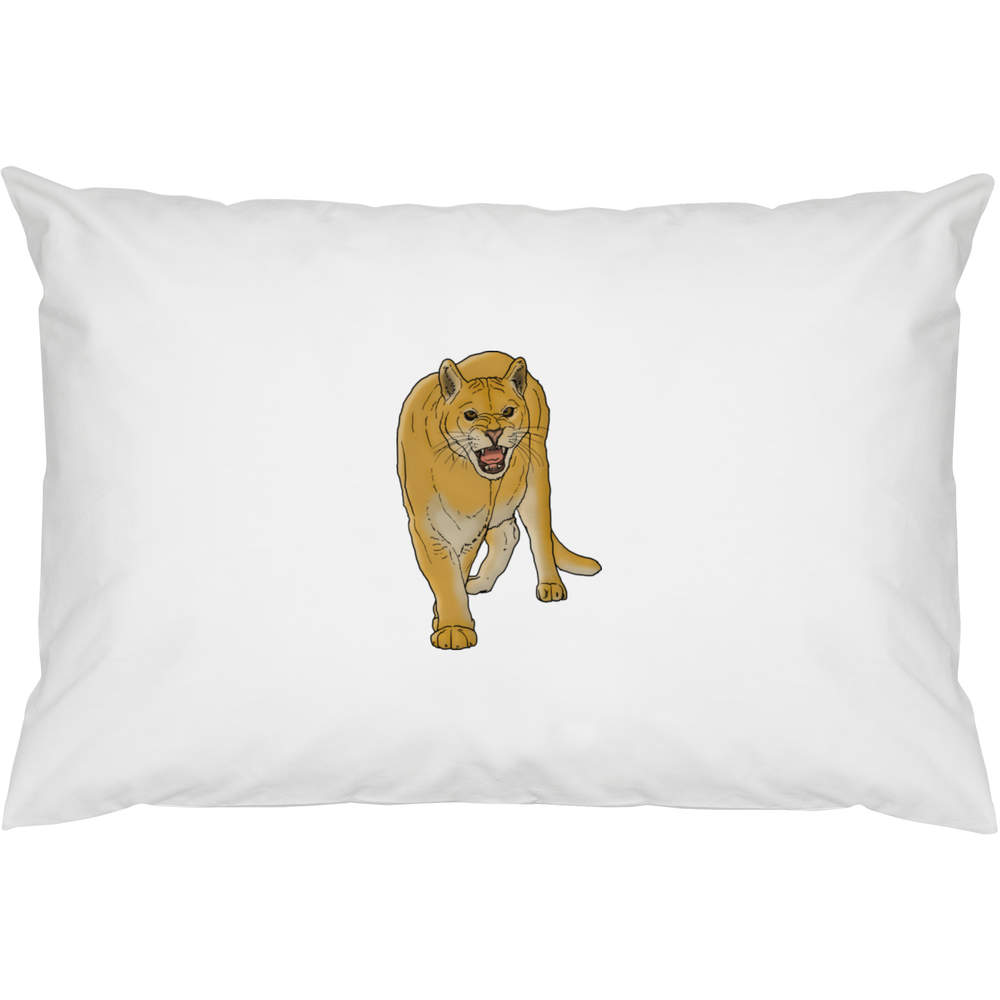 2 x 'Snarling Puma' Cotton Pillow Cases (PW00018984)