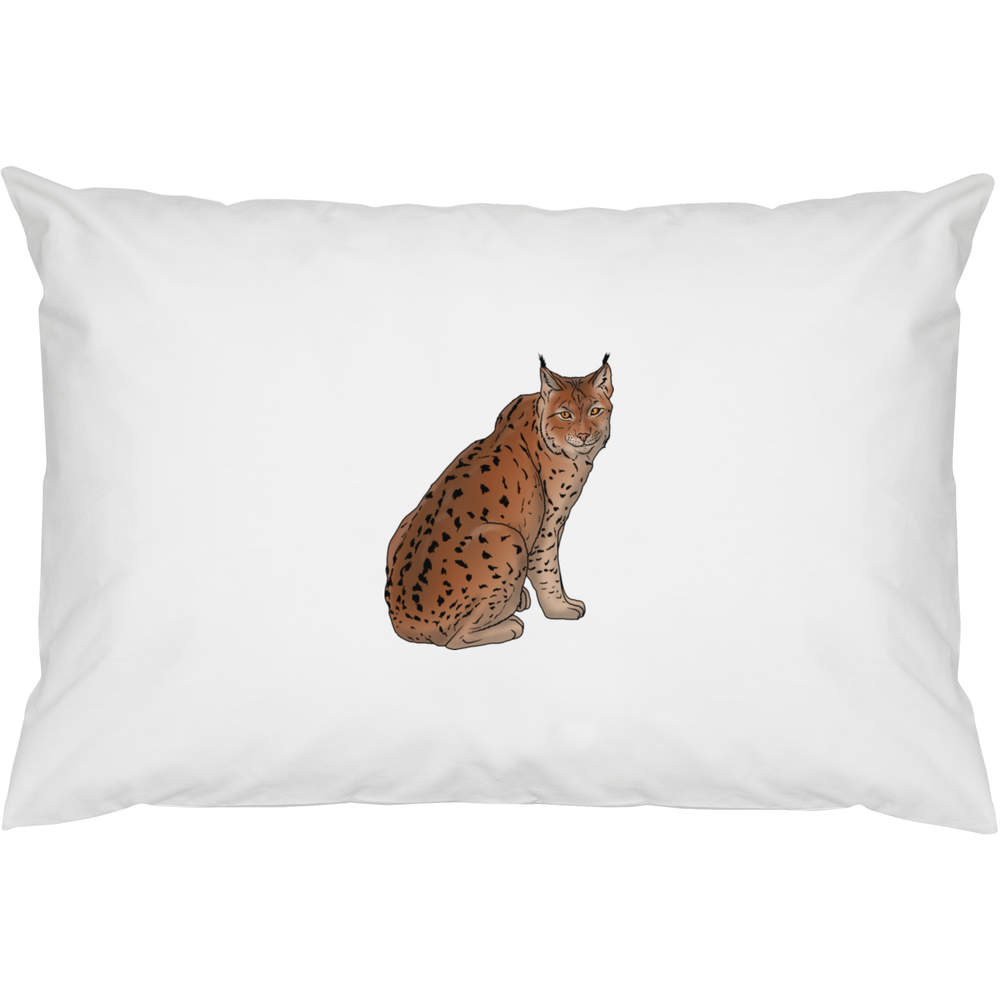 2 x 'Eurasian Lynx' Cotton Pillow Cases (PW00023544)