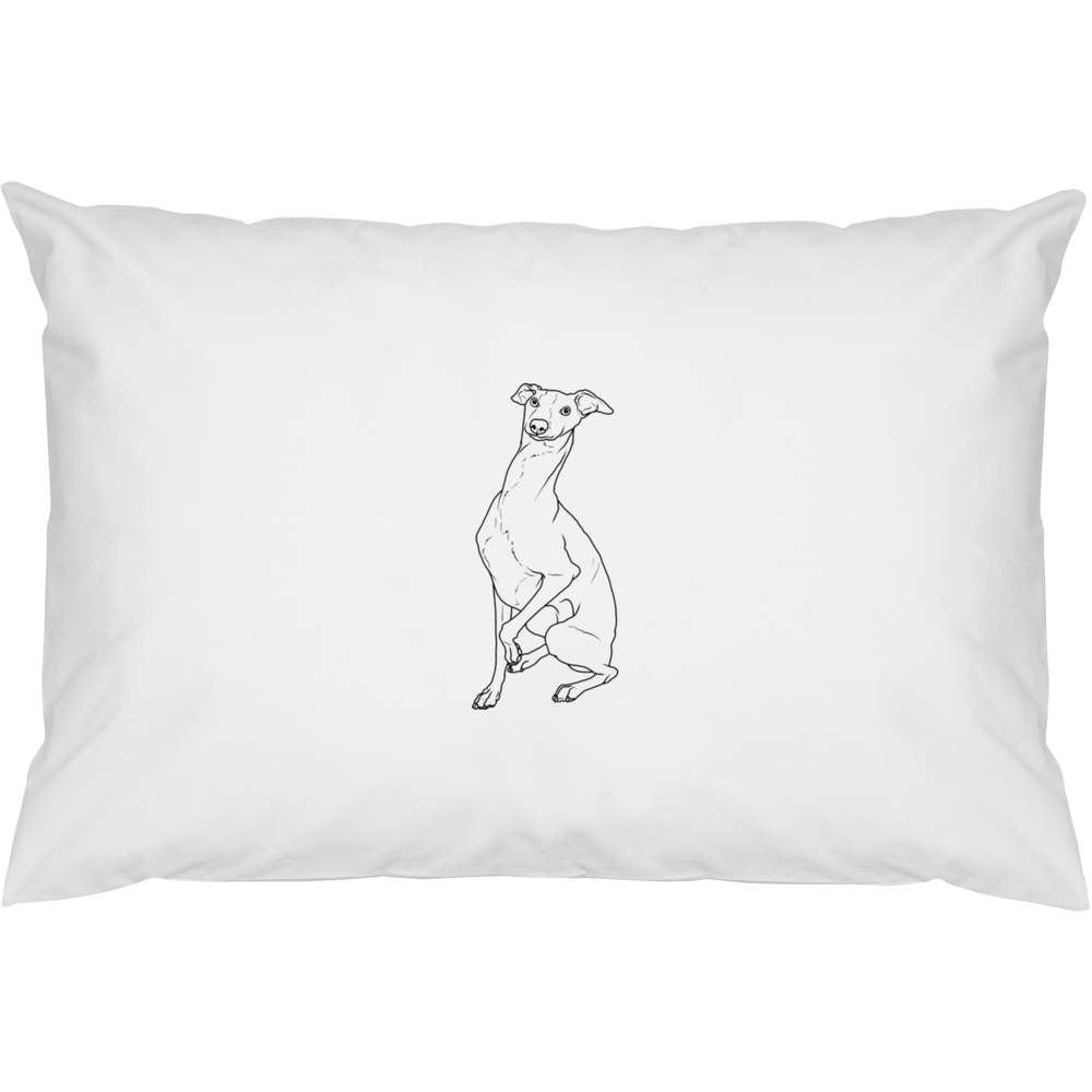 2 x 'Goofy Italian Greyhound' Cotton Pillow Cases (PW00027133)