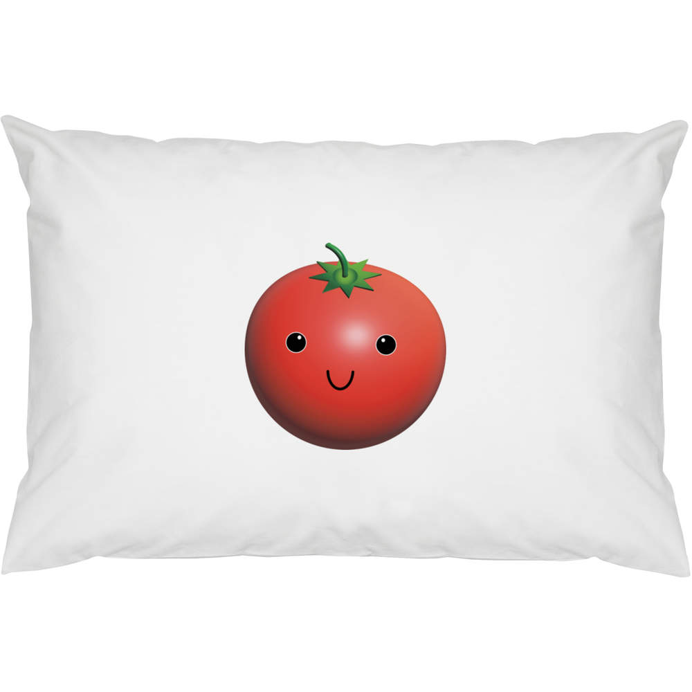2 x 'Cute Tomato Face' Cotton Pillow Cases (PW00029130)