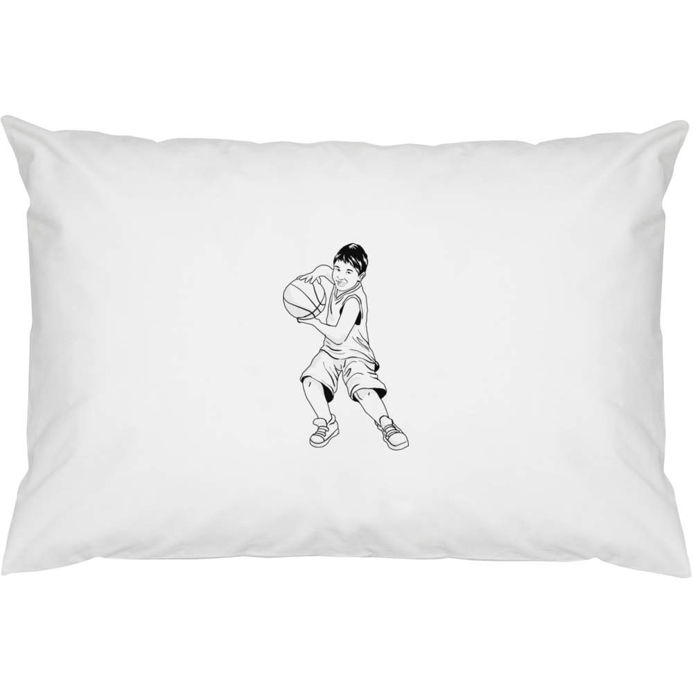 2 x 'Basket Ball Boy' Cotton Pillow Cases (PW00033448)