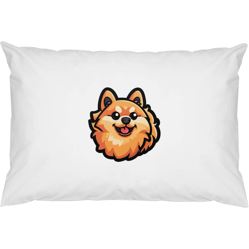 2 x 'Cartoon Pomeranian Dog' Cotton Pillow Cases (PW00035500)