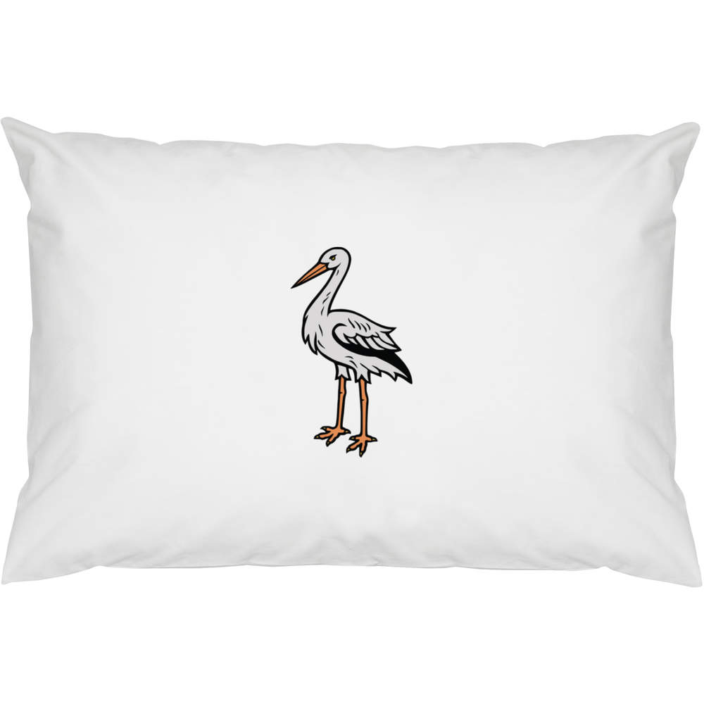 2 x 'Bird Stork ' Cotton Pillow Cases (PW00035604)