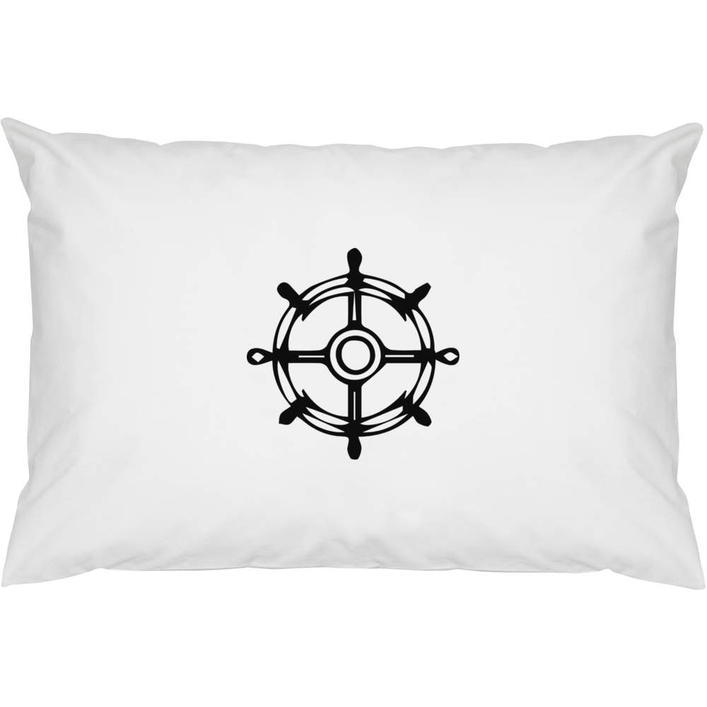 2 x 'Ship Helm' Cotton Pillow Cases (PW00035987)