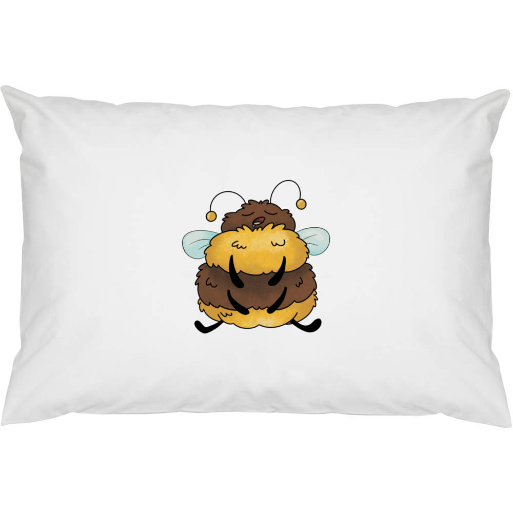 2 x 'Sleepy Bumble Bee' Cotton Pillow Cases (PW00036549)