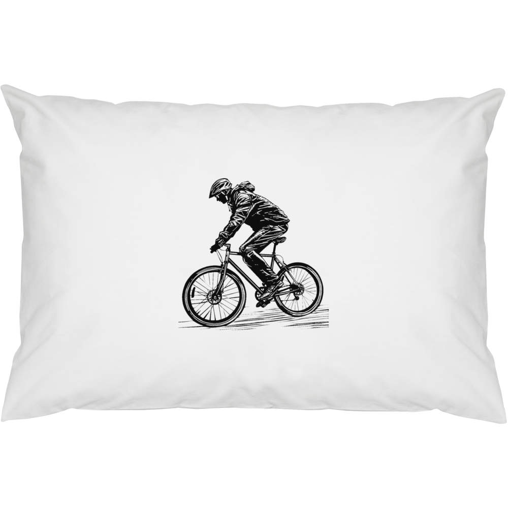 2 x 'Cyclist Side View' Cotton Pillow Cases (PW00038258)