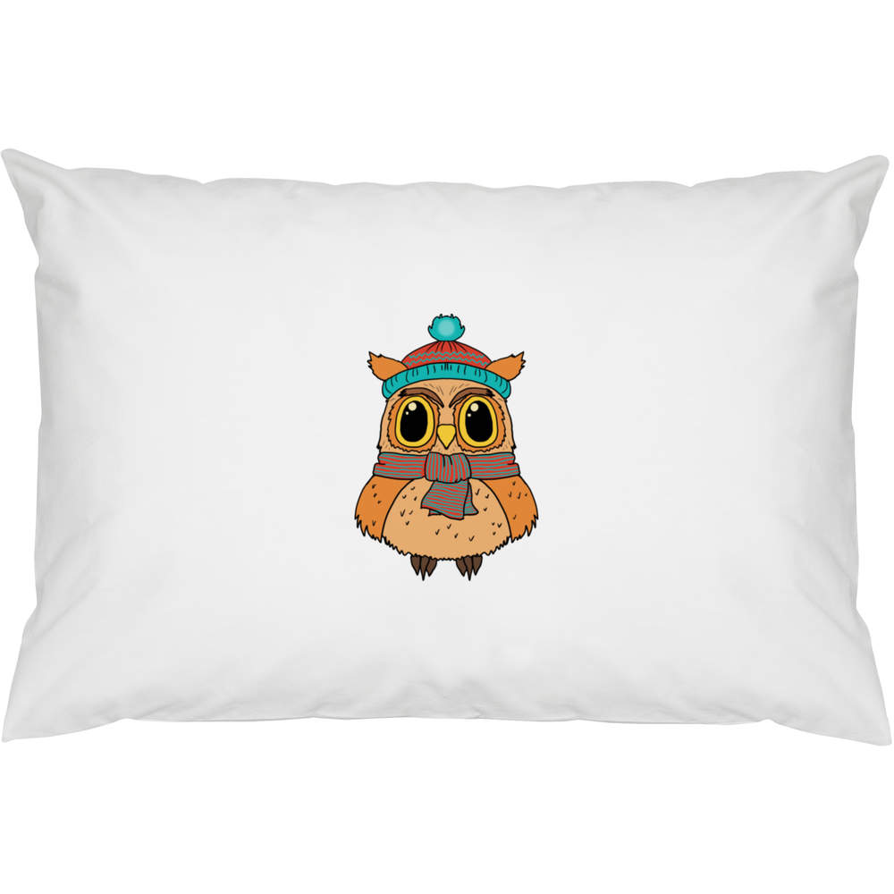 2 x 'Cute Winter Owl' Cotton Pillow Cases (PW00038353)