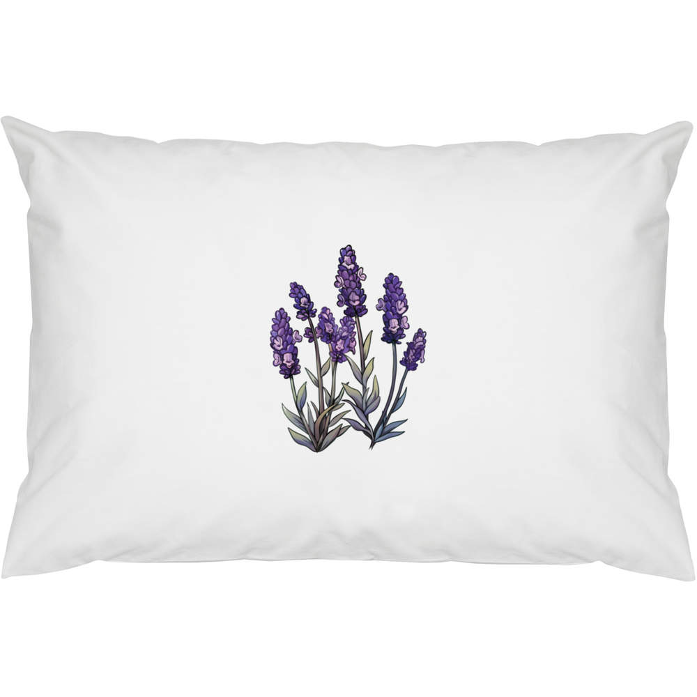 2 x 'Lavender Flowers' Cotton Pillow Cases (PW00039166)