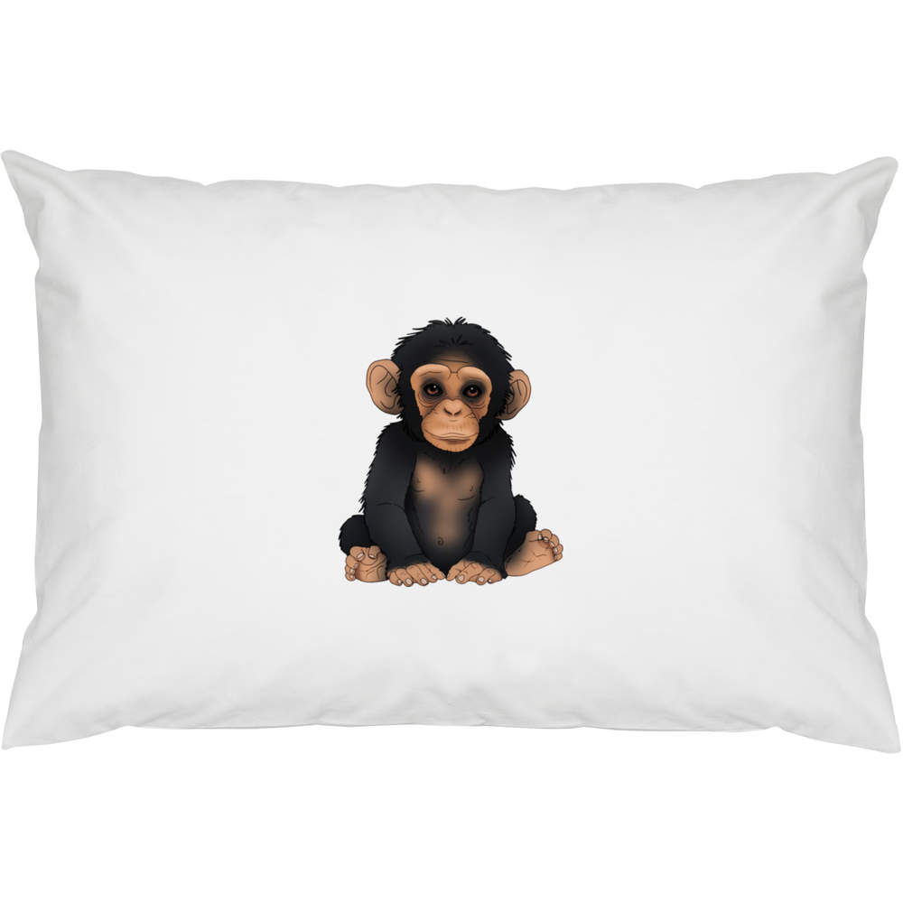 2 x 'Charming Baby Monkey' Cotton Pillow Cases (PW00041059)