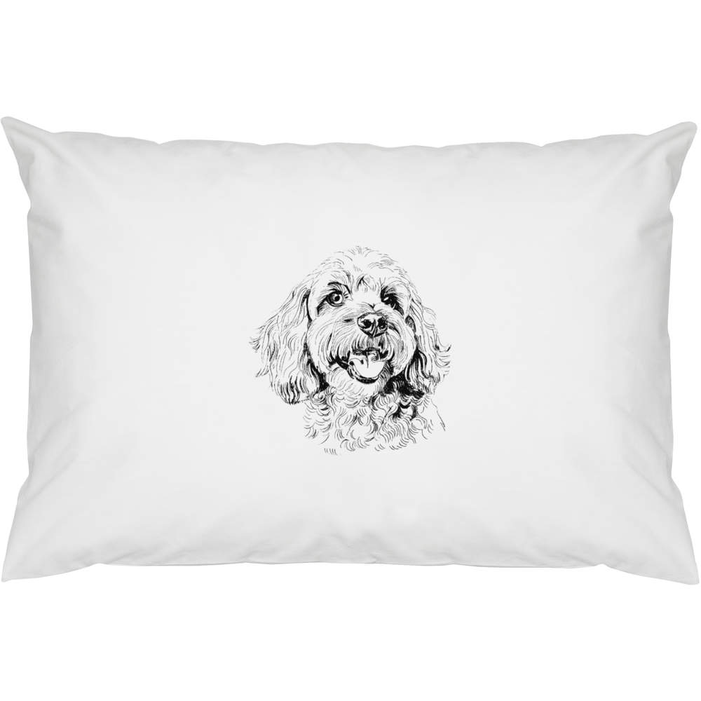 2 x 'Cockapoo Portrait' Cotton Pillow Cases (PW00042110)