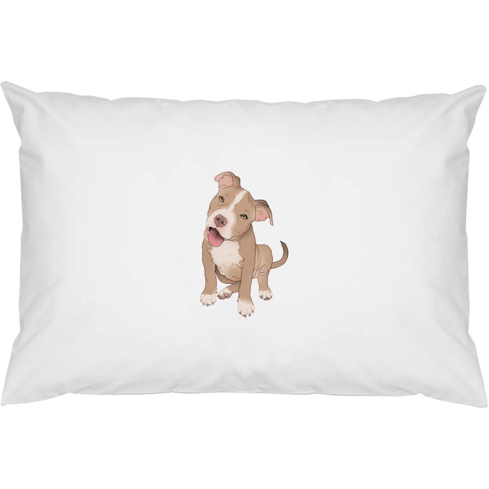 2 x 'Adorable Pitbull Puppy' Cotton Pillow Cases (PW00042429)