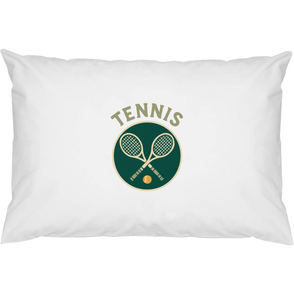 2 x 'Tennis Rackets' Cotton Pillow Cases (PW00043118)