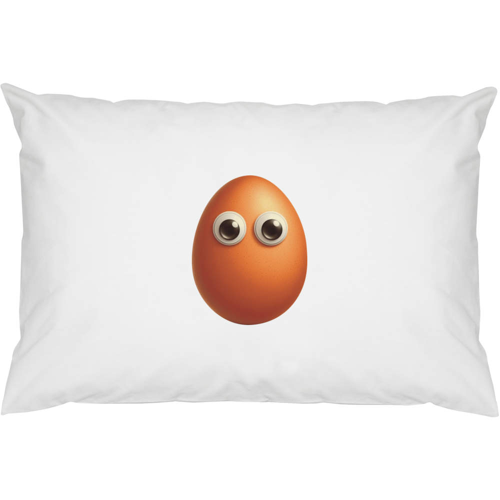 2 x 'Funny Brown Egg' Cotton Pillow Cases (PW00044112)
