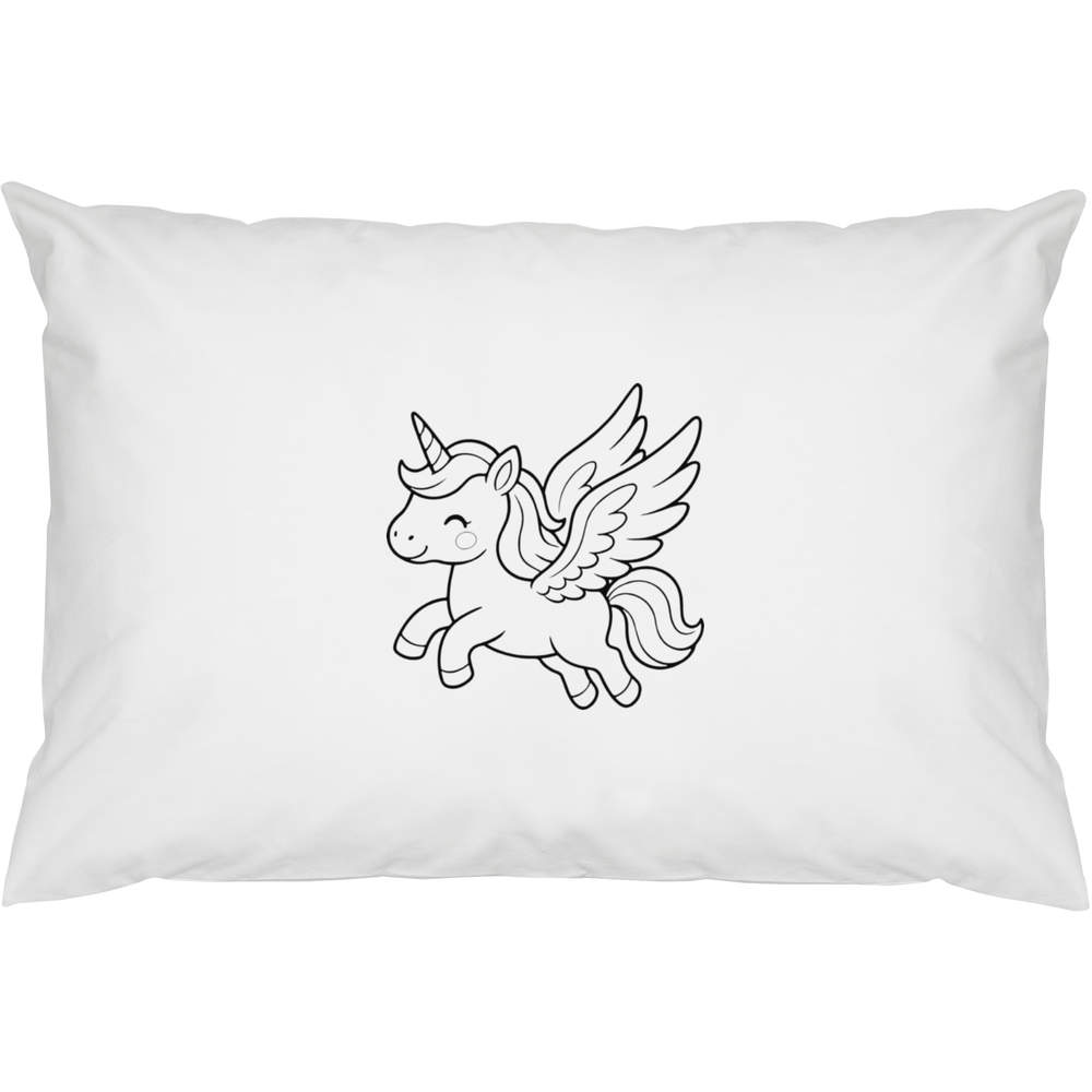 2 x 'Winged Unicorn' Cotton Pillow Cases (PW00044524)